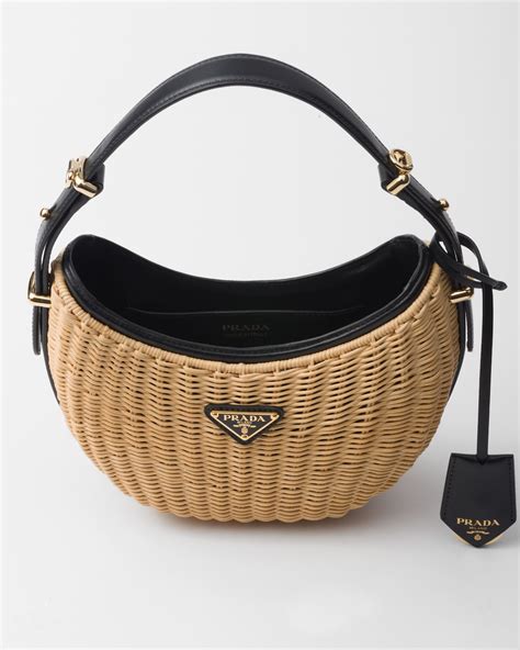 prada arque bag wicker